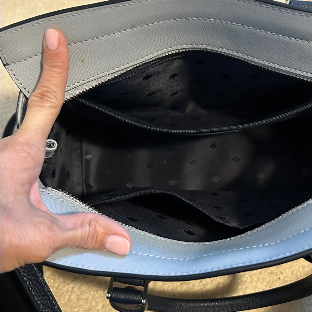 kate spade Black and White Colorblock Leather Shoulder Bag